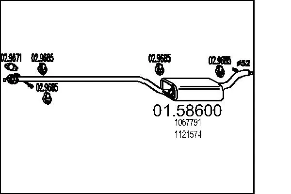 Mittelschalldämpfer MTS 01.58600