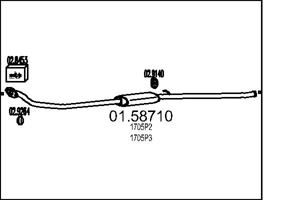 Mittelschalldämpfer MTS 01.58710