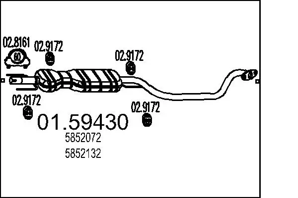 Mittelschalldämpfer MTS 01.59430