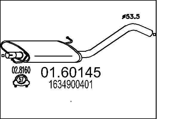 Mittelschalldämpfer MTS 01.50813