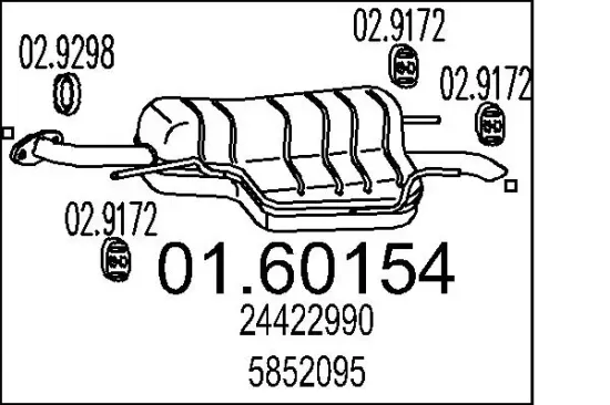 Endschalldämpfer MTS 01.60154 Bild Endschalldämpfer MTS 01.60154