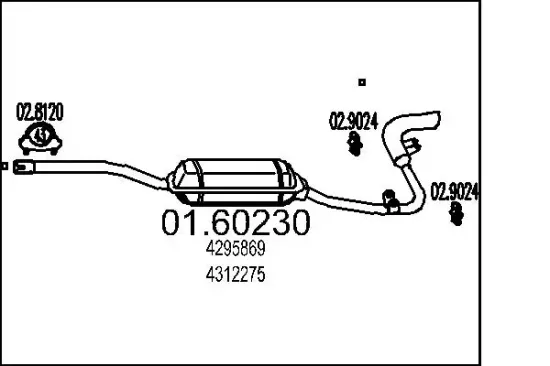Mittelschalldämpfer MTS 01.50858 Bild Mittelschalldämpfer MTS 01.50858