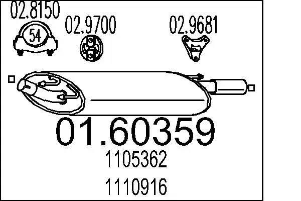 Endschalldämpfer MTS 01.98250