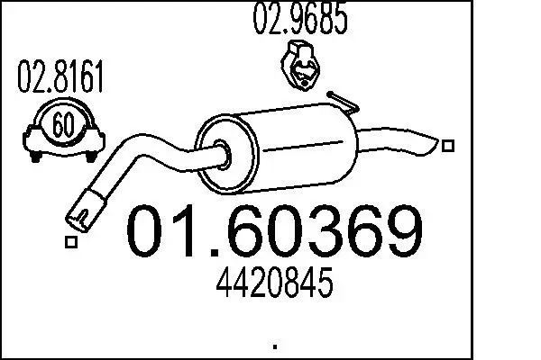 Endschalldämpfer MTS 01.60369