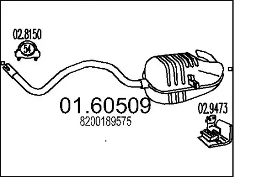 Endschalldämpfer MTS 01.60509 Bild Endschalldämpfer MTS 01.60509