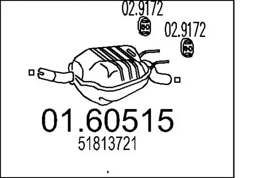 Endschalldämpfer MTS 01.60515 Bild Endschalldämpfer MTS 01.60515