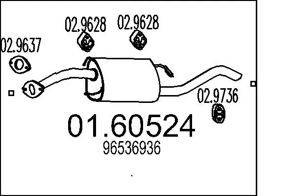 Endschalldämpfer MTS 01.60524