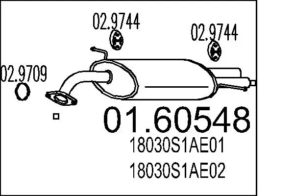 Endschalldämpfer MTS 01.60548