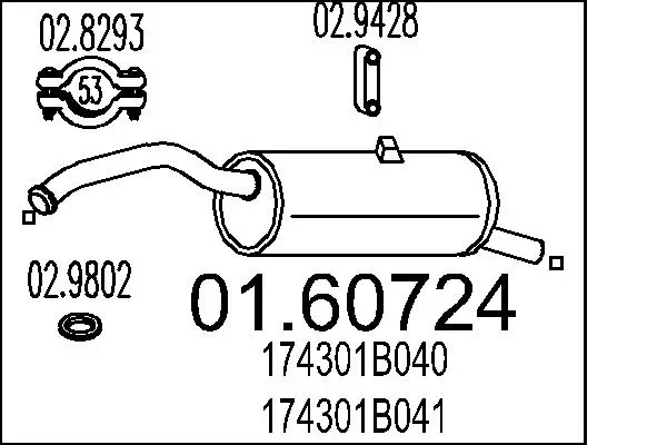 Endschalldämpfer MTS 01.60724