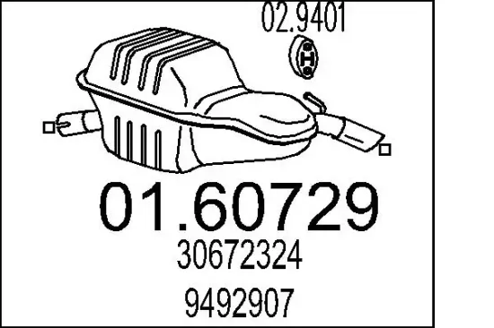 Endschalldämpfer MTS 01.60729 Bild Endschalldämpfer MTS 01.60729