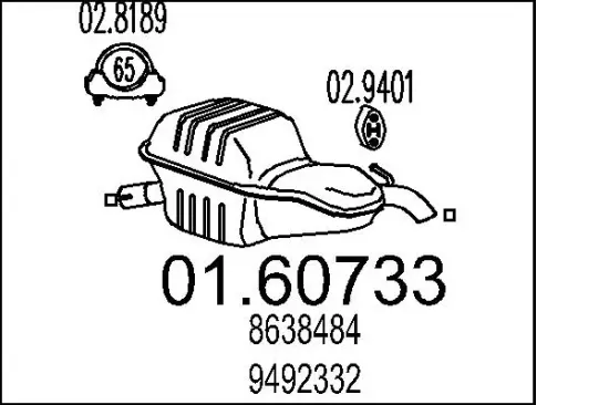Endschalldämpfer MTS 01.60733 Bild Endschalldämpfer MTS 01.60733