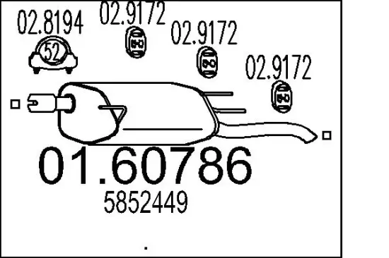 Endschalldämpfer MTS 01.60786 Bild Endschalldämpfer MTS 01.60786