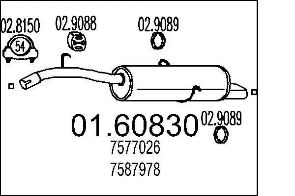 Endschalldämpfer MTS 01.64070