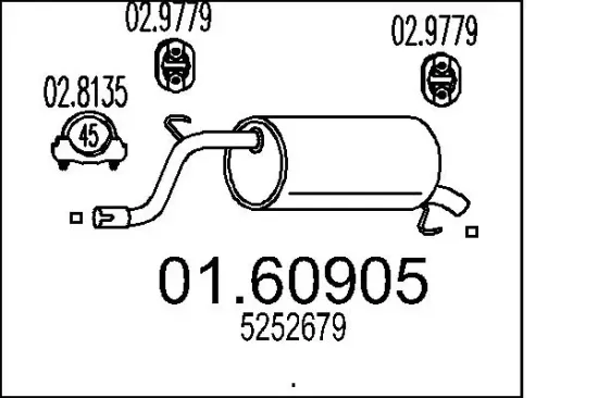 Endschalldämpfer MTS 01.60905 Bild Endschalldämpfer MTS 01.60905
