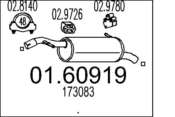 Endschalldämpfer MTS 01.60919