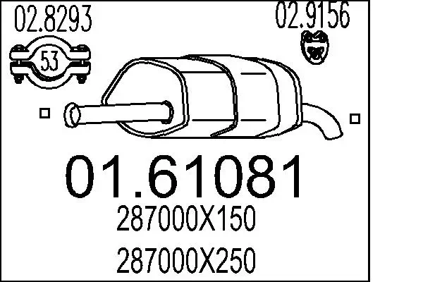 Endschalldämpfer MTS 01.61081