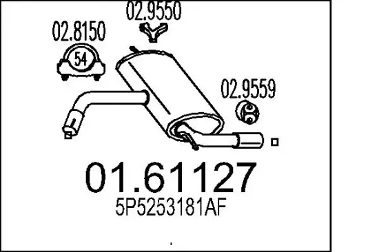 Endschalldämpfer MTS 01.61127 Bild Endschalldämpfer MTS 01.61127