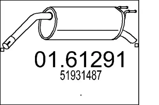 Endschalldämpfer MTS 01.61291 Bild Endschalldämpfer MTS 01.61291