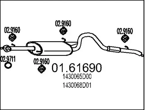 Endschalldämpfer MTS 01.61690 Bild Endschalldämpfer MTS 01.61690