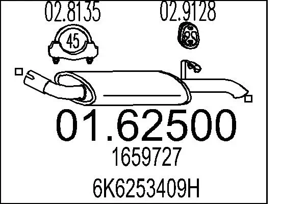 Endschalldämpfer MTS 01.62500