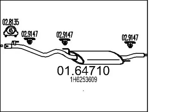 Endschalldämpfer MTS 01.64710 Bild Endschalldämpfer MTS 01.64710