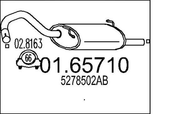 Endschalldämpfer MTS 01.65710 Bild Endschalldämpfer MTS 01.65710