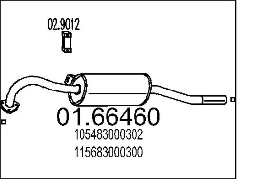 Endschalldämpfer MTS 01.66460 Bild Endschalldämpfer MTS 01.66460