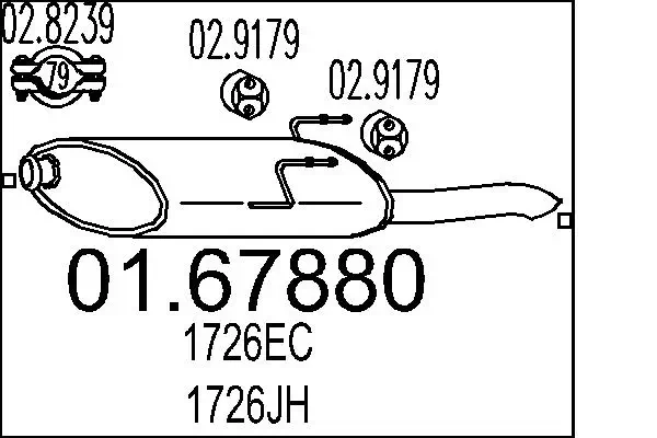 Endschalldämpfer MTS 01.67880