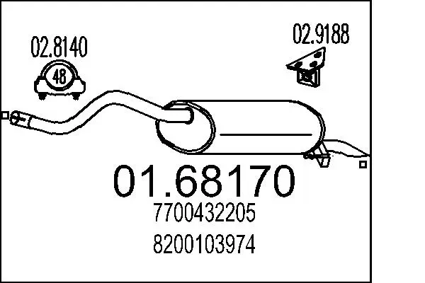 Endschalldämpfer MTS 01.68170