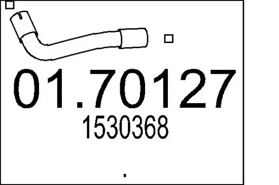 Abgasrohr hinten MTS 01.70127 Bild Abgasrohr hinten MTS 01.70127