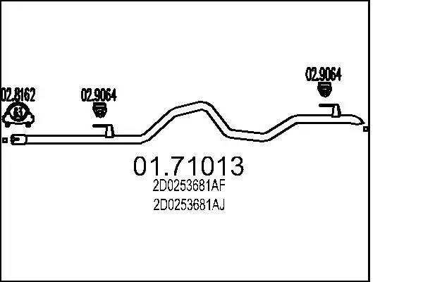 Abgasrohr hinten MTS 01.71013
