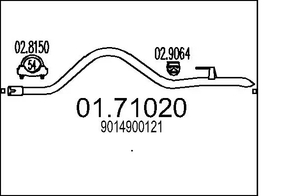 Abgasrohr hinten MTS 01.71020