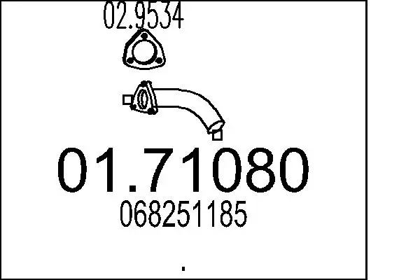 Abgasrohr hinten MTS 01.71080
