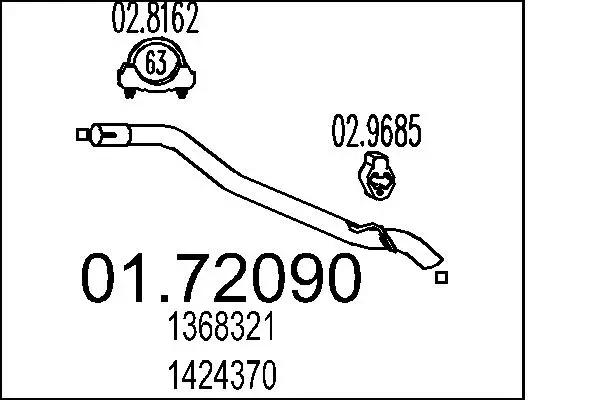 Abgasrohr hinten MTS 01.72090