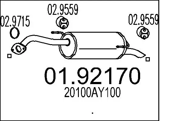 Endschalldämpfer MTS 01.92170