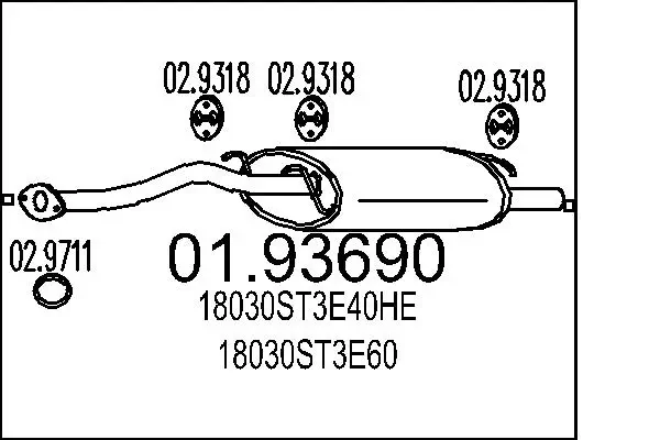 Endschalldämpfer MTS 01.93690
