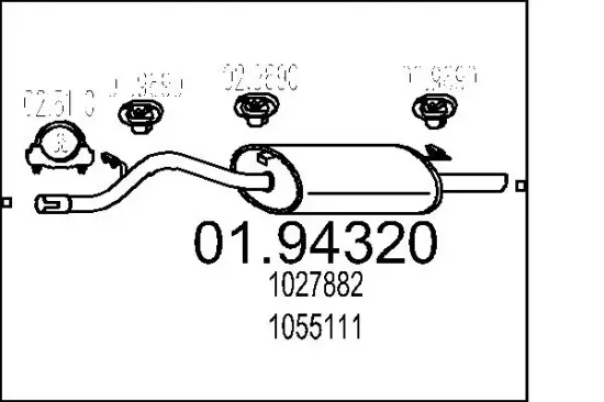 Endschalldämpfer MTS 01.94320 Bild Endschalldämpfer MTS 01.94320