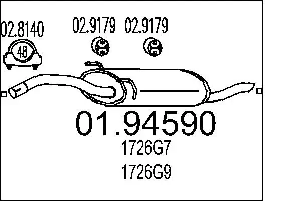 Endschalldämpfer MTS 01.94590