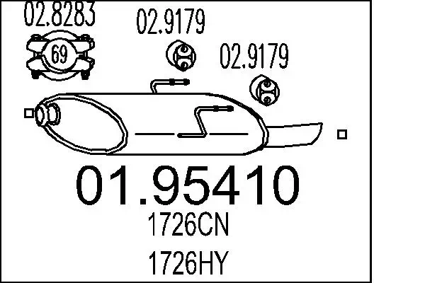 Endschalldämpfer MTS 01.95410