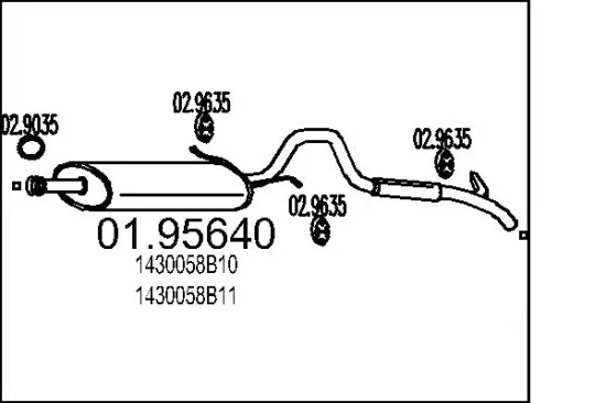 Endschalldämpfer MTS 01.95640 Bild Endschalldämpfer MTS 01.95640