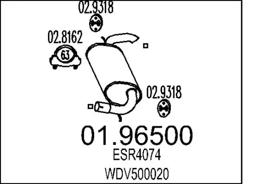 Endschalldämpfer MTS 01.96500 Bild Endschalldämpfer MTS 01.96500