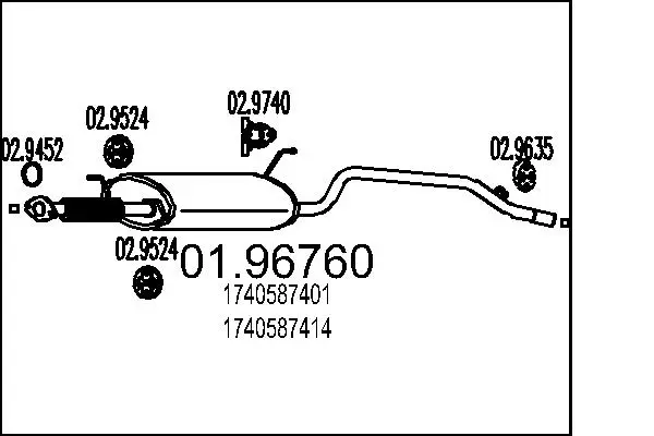 Endschalldämpfer MTS 01.96760