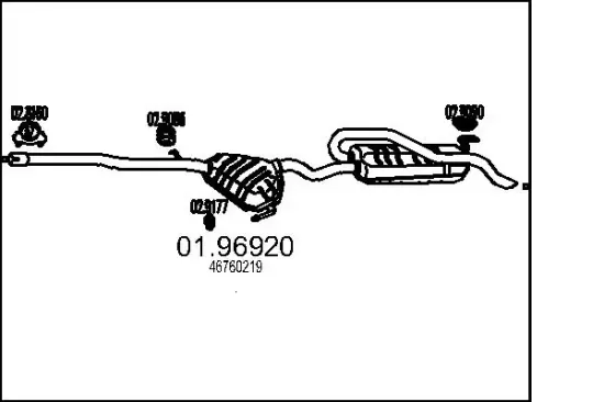 Endschalldämpfer MTS 01.96920 Bild Endschalldämpfer MTS 01.96920