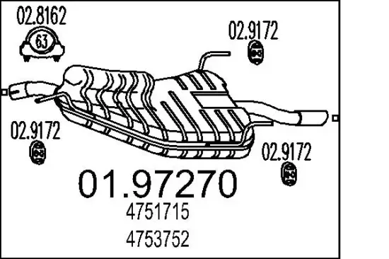 Endschalldämpfer MTS 01.97270 Bild Endschalldämpfer MTS 01.97270