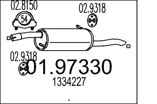 Endschalldämpfer MTS 01.97330 Bild Endschalldämpfer MTS 01.97330