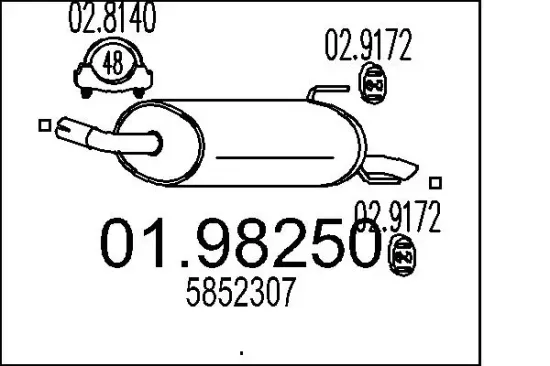 Endschalldämpfer MTS 01.98250 Bild Endschalldämpfer MTS 01.98250