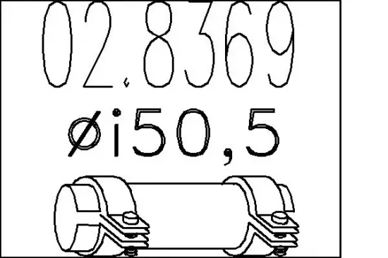 Rohrverbinder, Abgasanlage MTS 02.8369 Bild Rohrverbinder, Abgasanlage MTS 02.8369