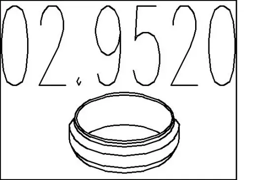 Dichtung, Abgasrohr MTS 02.9520 Bild Dichtung, Abgasrohr MTS 02.9520