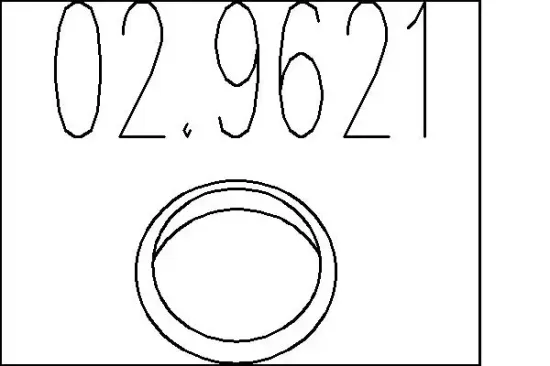 Dichtring, Abgasrohr MTS 02.9621 Bild Dichtring, Abgasrohr MTS 02.9621