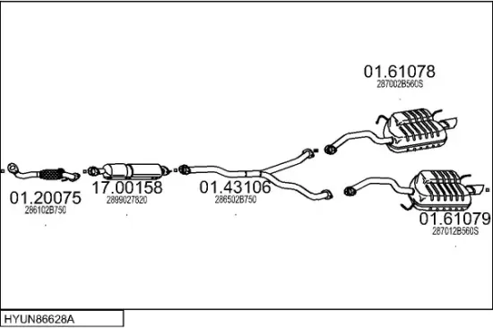 Endschalldämpfer MTS 01.91540 Bild Endschalldämpfer MTS 01.91540